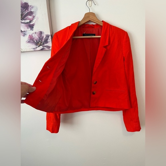 French Connection linen Blazer- size 6/ Mediun - Picture 8 of 8